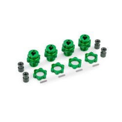 Wheel Hub & Nuts 17mm Alu Green (4) Jato 4x4