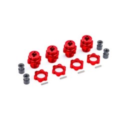Wheel Hub & Nuts 17mm Alu Red (4) Jato 4x4