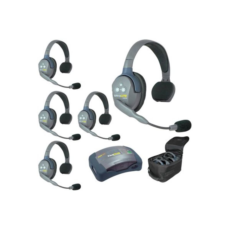 UltraLITE 5 people system w/ 5 Single Headsets, batt., charger