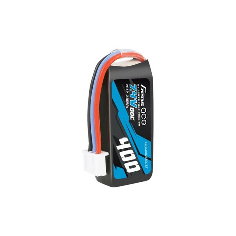 Gens ace Battery LiPo 2S 7.4V-400-60C(JST) 41x20x13mm 20g