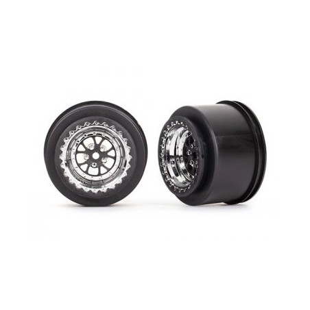 Wheels Rear Chrome (2)  Drag Slash