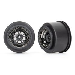 Wheels Rear Black Chrome (2)  Drag Slash