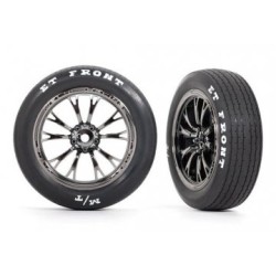 Tires & Wheels Front Black Chrome (2)  Drag Slash