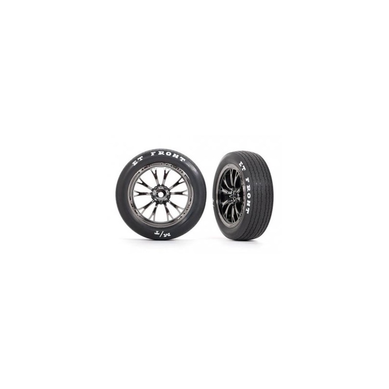 Tires & Wheels Front Black Chrome (2)  Drag Slash