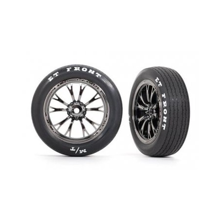 Tires & Wheels Front Black Chrome (2)  Drag Slash