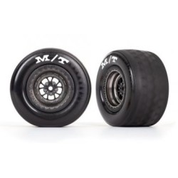 Tires & Whels Rear Matt Black Chrome (2)  Drag Slash