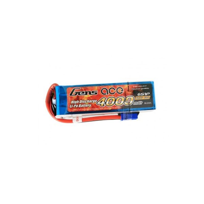 Gens ace Battery LiPo 6S 22.2V-4000-60C (EC5) 164x46x43mm 690g