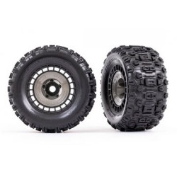 Tires & Wheels Sledgehammer 3.8'' / Black 3-piece Spoke (w/ Wheel Hubs) (2)