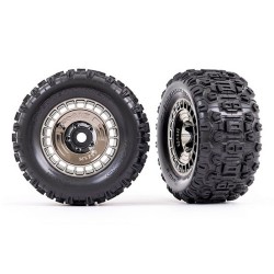 Tires & Wheels Sledgehammer 3.8'' / Black Chrome 3-piece Spoke (w/ Wheel Hubs) (2)