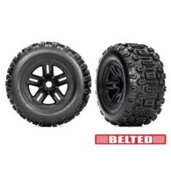 Tires & Wheels Sledgehammer Belted 3.8'' Black (17mm Hex) (2)