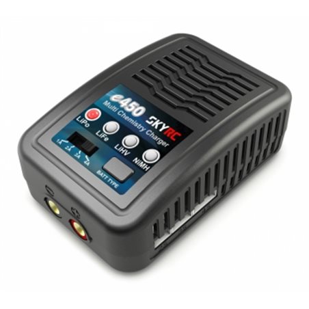 SkyRC e450 Laddare LiPo/LiFe/LiHV 2-4S,NiMH 6-8 50W 240VAC