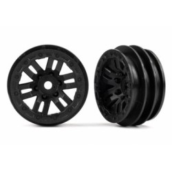 Wheels 12-Spoke Black 1.0" (2)