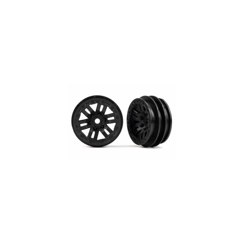 Wheels 12-Spoke Black 1.0" (2)
