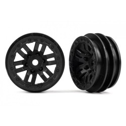 Wheels 12-Spoke Black 1.0" (2)