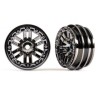 Wheels 12-Spoke Black Chrome 1.0" (2)