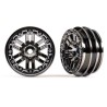 Wheels 12-Spoke Black Chrome 1.0" (2)