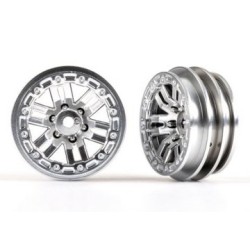 Wheels 12-Spoke Satin Chrome 1.0" (2)