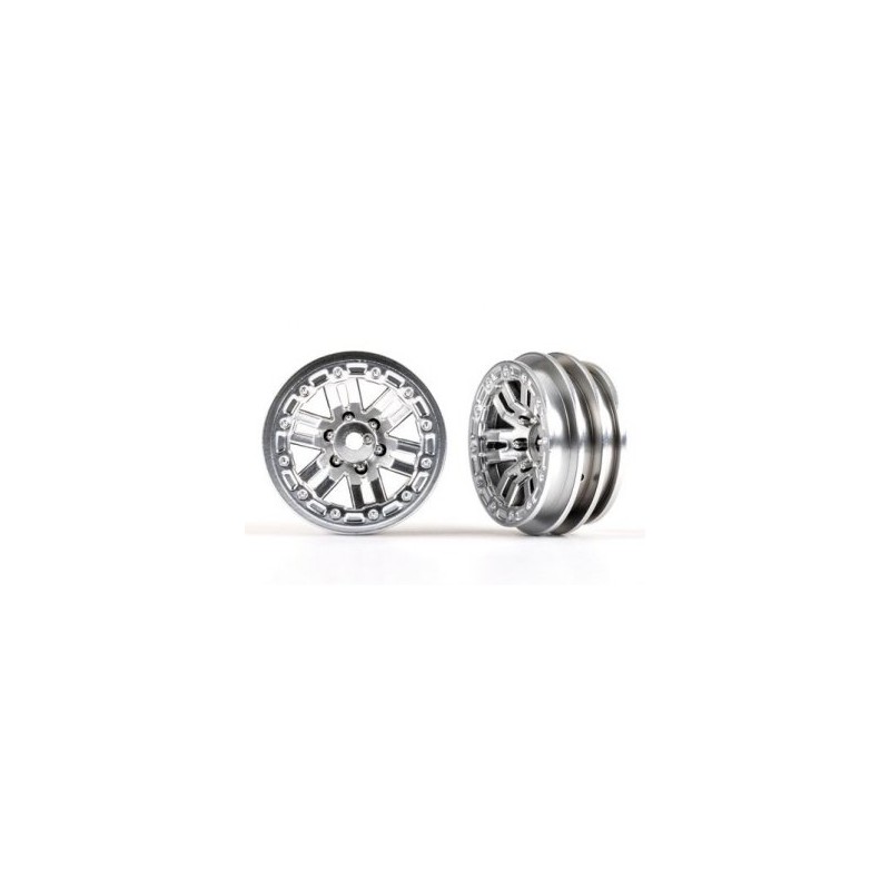 Wheels 12-Spoke Satin Chrome 1.0" (2)