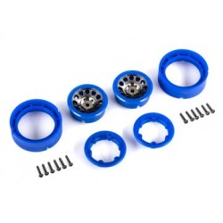 Wheels Method Race 105 Beadlock Black/Blue 1.0" (2)