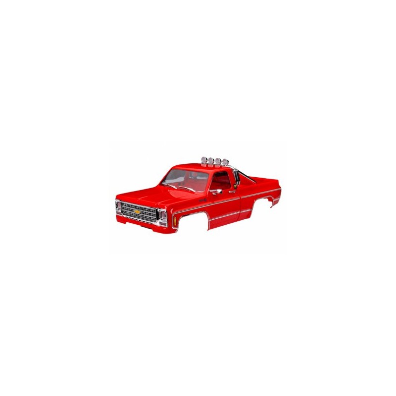 Kaross TRX-4M Chevrolet K10 Röd Komplett (Clipless)