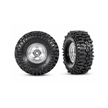 Tires & Wheels Mickey Thompson Baja Pro Xs/ Satin Chrome 2.4x1.0" (2)