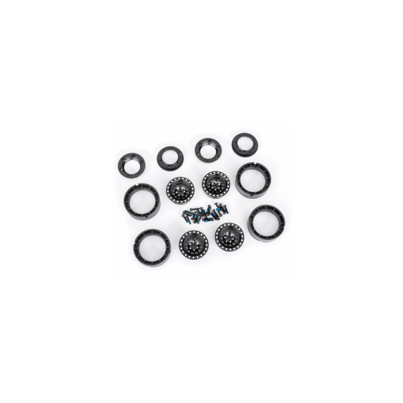 Wheels Aluminium Beadlock Black 1.0" (2)