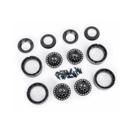 Fälg Aluminium Beadlock Svart 1.0" (2)