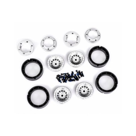Fälg Aluminium Beadlock Silver 1.0" (2)