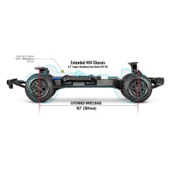 Ford F-150 Raptor-R VXL-4s Ultimate 4WD 1/10 RTR TQi LED Fox2 Black