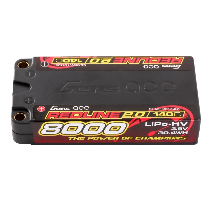GensAce Redline 2.0 1S HV 3.8V-140C-8000 93x47x18.5mm 146g