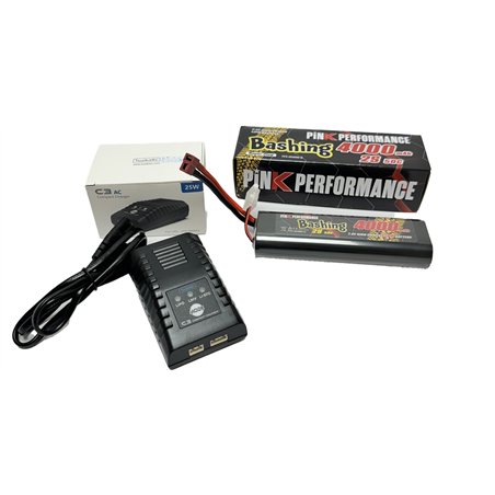 KE Power Bundle 4000-2S LiPo (Deans)-C3 AC Charger
