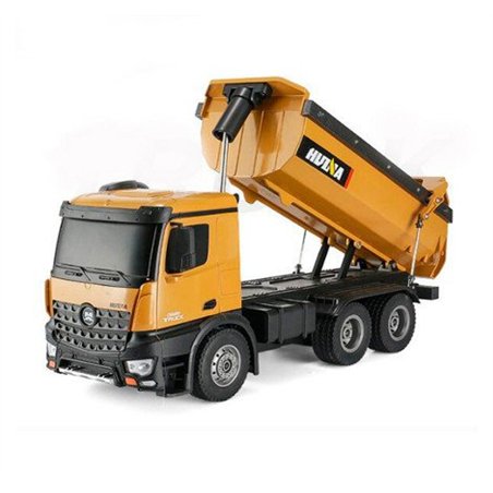 HUINA 1573 1/14 RC TIPPER/DUMP TRUCK 2.4G 10CH WITH DIE CAST CAB, BUCKETS and WHEELS