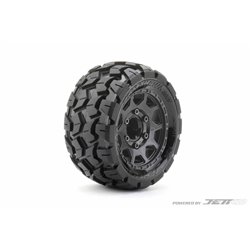 Jetko EX Tyre ST Tomahawk Black Wheel 2.8" Hex 12-14-17mm (2)