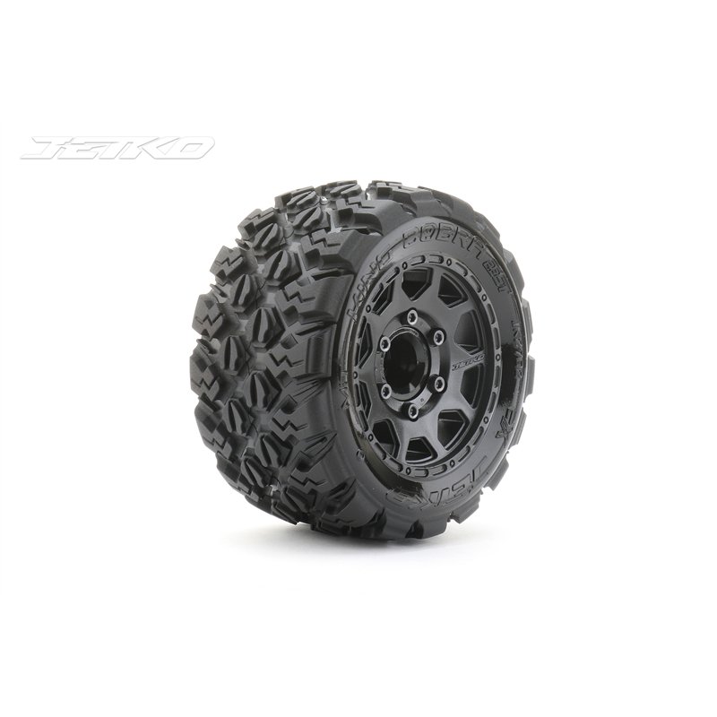 Jetko EX Tyre ST King Cobra Black Wheel 2.8" Hex 12-14-17mm (2)