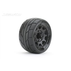 Jetko EX Tyre ST SuperSonic Slick Black Wheel 2.8" Hex12-14-17mm (2)