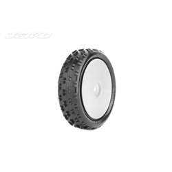Jetko Arena 1:10 Buggy 2.2 Front Tyres 2wd EOS Yellow On White Wheels