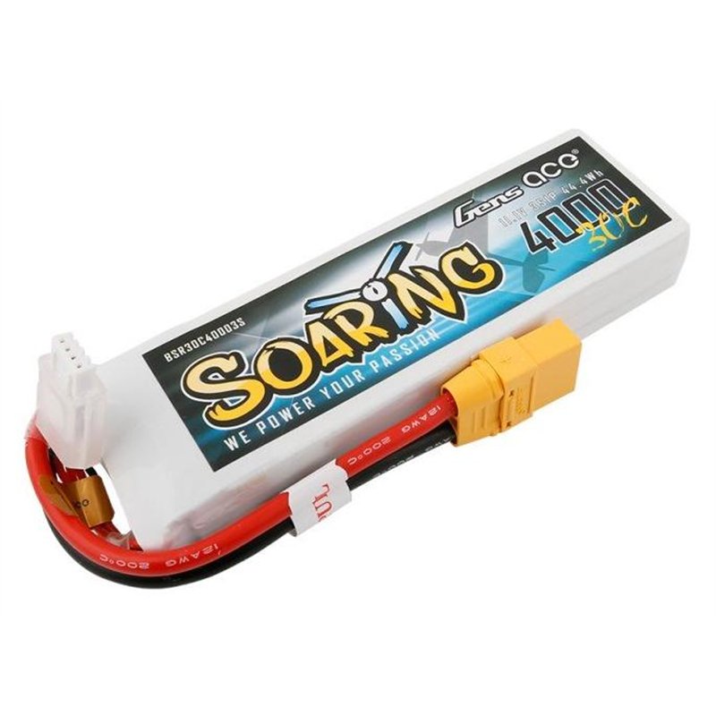 GensAce Soaring LiPo 2S 7.4V-4000-30C (XT60) 133x41.5x15.5mm 211g GT