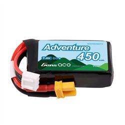 GensAce Adventure LiPo 2S 7.4V-450-60C (XT30) 43x23x13mm 28g