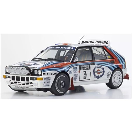 Kyosho 1:18 Lancia Delta Integrale Evo 1000 Lakes 1992 Martini Nr.3