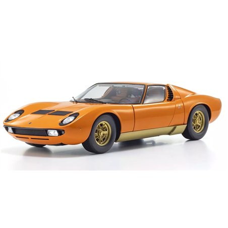 Kyosho 1:12 Lamborghini Miura P400 1968 Orange/Brown Interior