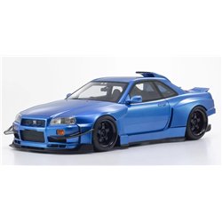 Kyosho 1:18 Samurai Collection Skyline GT-R R34 Khyzyl Saleem Blue