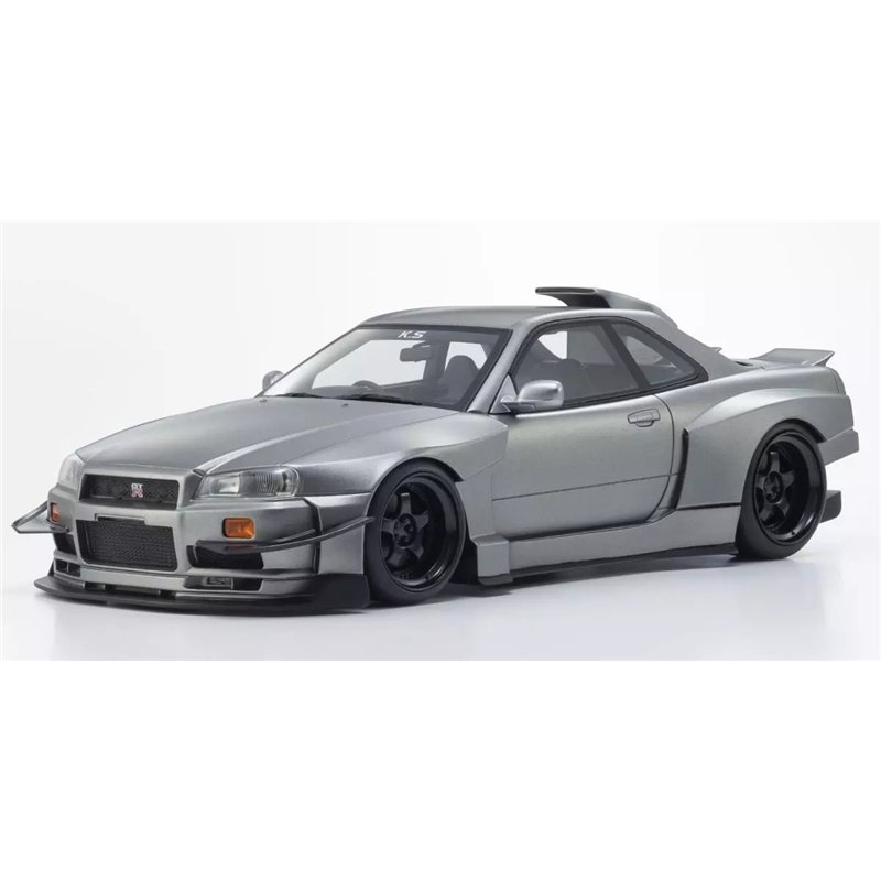 Kyosho 1:18 Samurai Collection Skyline GT-R R34 Khyzyl Saleem Gray