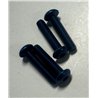 Button head cap screw in blue aluminium M4x18mm