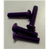 Insex skruv med kullrig skalle M4x18mm i lila aluminium