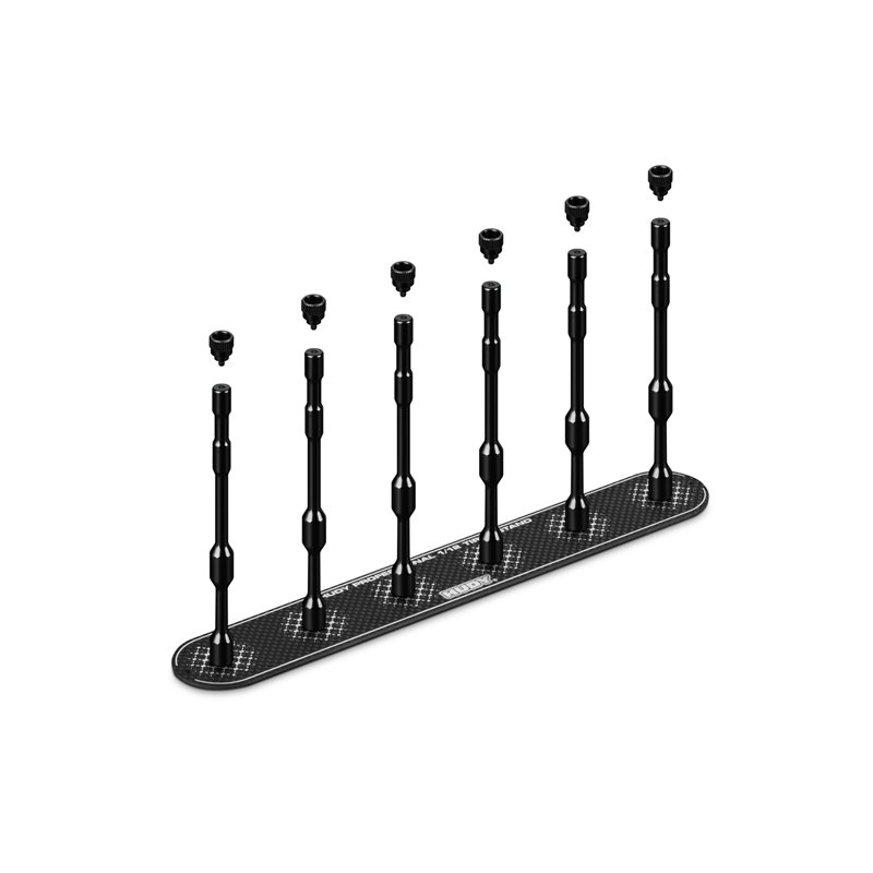 Carbon Tire Stand 6x + Hard Case - 1/12 Pan Car & 1/12 GT