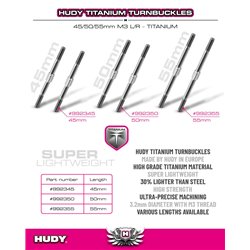Adjustable Turnbuckle 55mm M3 L/R - Titanium (2)