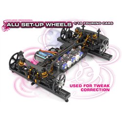 Alu Set-Up Wheel for 1/10 Rubber Tires (4)
