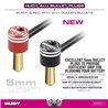 Alu Bullet Plug Black & Red With 5mm Golden Bullets - Set
