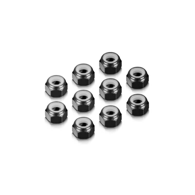 Alu Nut M4 - Black (10)