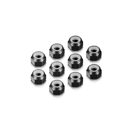 Alu Nut M4 - Black (10)